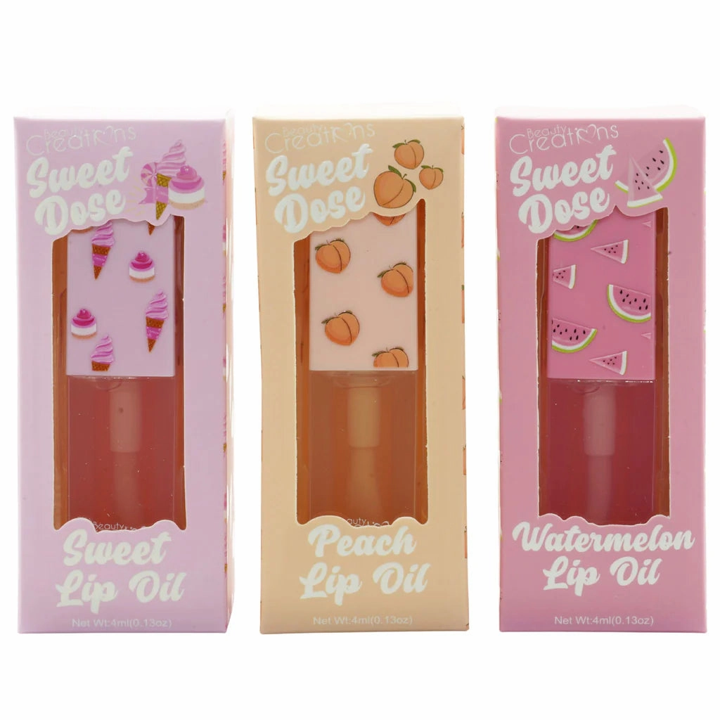 BEAUTY CREATIONS- SWEET DOSE- LIP OIL- (6PCS)