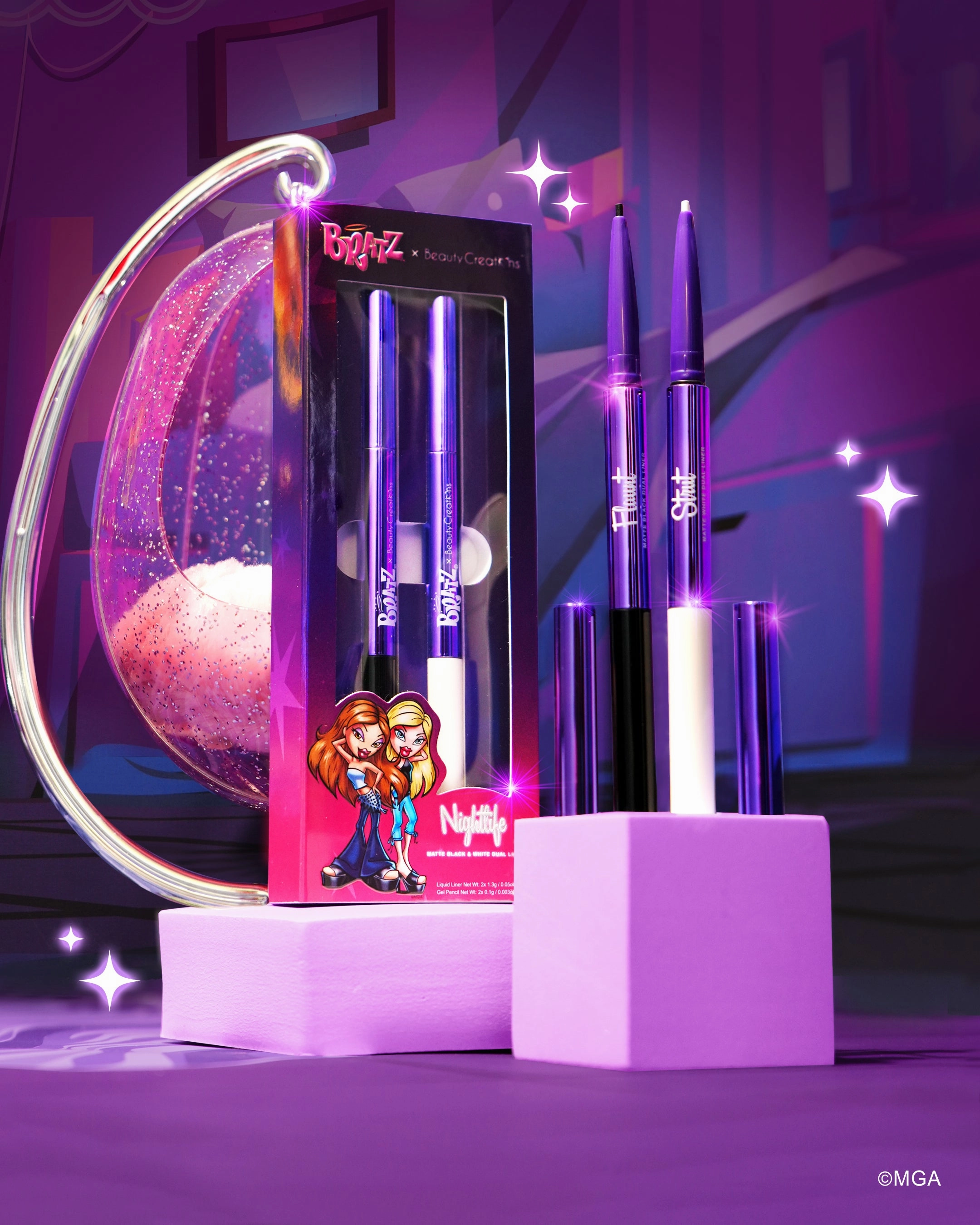 Bratz "Nightlife" Black & White Liner Set