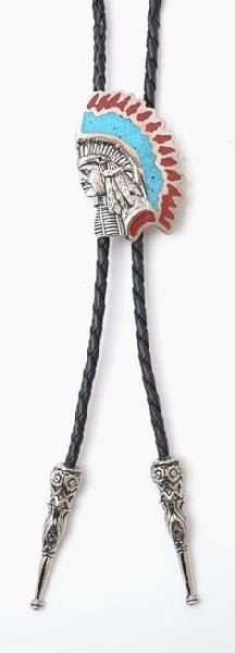 BT-267 Indian Chief Bolo Tie