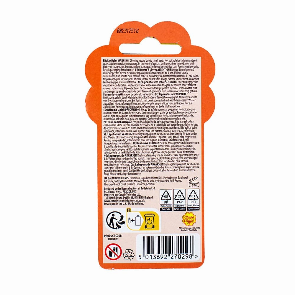 Chupa Chups Lip Balm Orange Pop