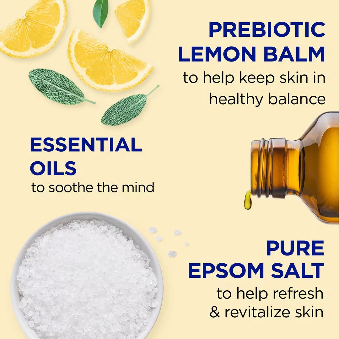 Dr. Teal's Prebiotic Lemon Balm & Essential Oils Body Wash with Pure Epsom Salt - 24oz
