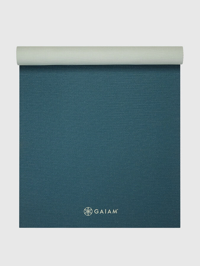 Gaiam Deep Reversible 2 Colour Yoga Mat 4mm - Jade/Icicle