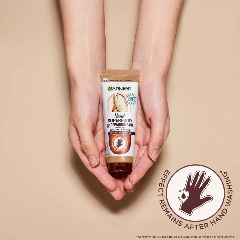 Garnier Hand Super Food Cocoa Ceramide 48hr Repairing Balm 75ml