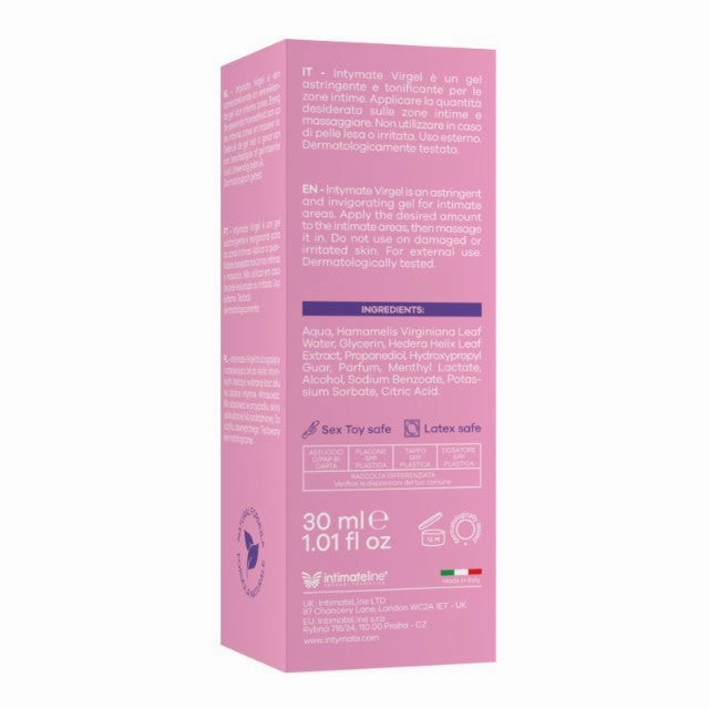 Gel intim INTYMATE VirGel Tightening. pentru strâmtarea vaginului și lubrifiere. formulă naturală. 30 ml