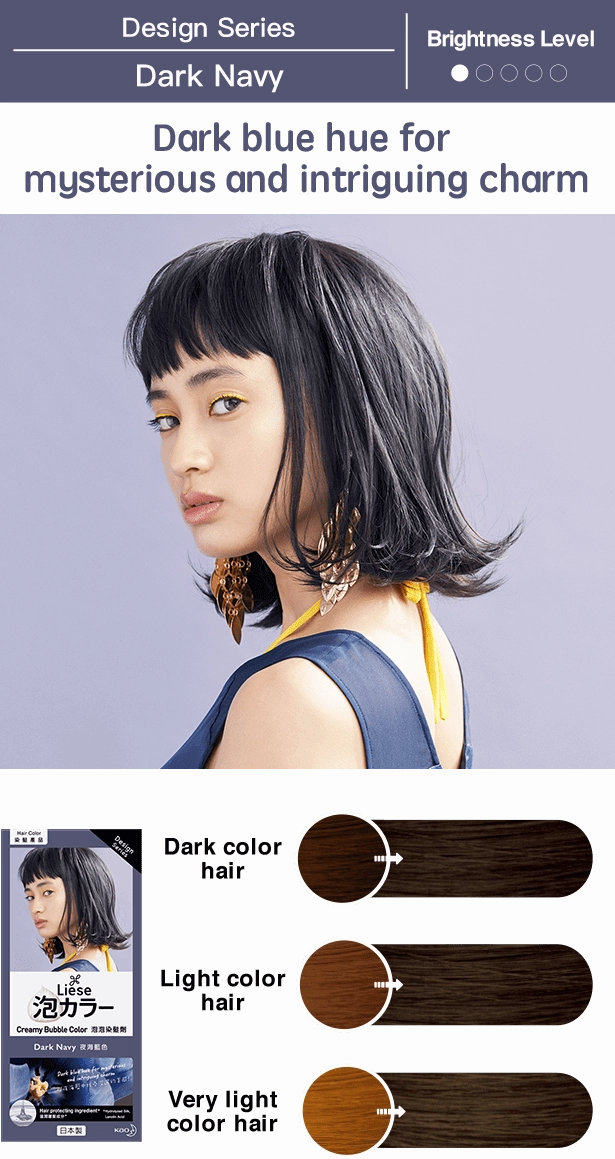 Kao Liese Prettia Bubble Hair Color (Dark Navy)