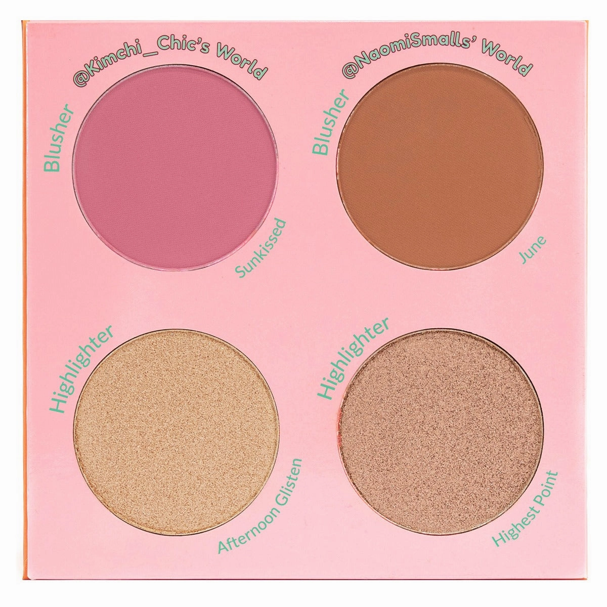 KIMCHI X NAOMI SMALLS: 2 Queens in 1 Desert Sunkissed in June Blush Palette - Vegan