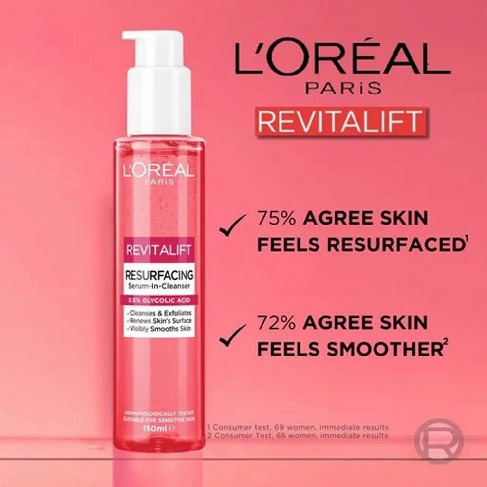 L'Oreal Revitalift Resurfacing Serum In Cleanser 150ml