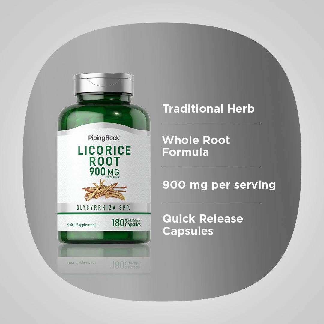 Licorice Root, 900 mg (per serving), 180 Quick Release Capsules