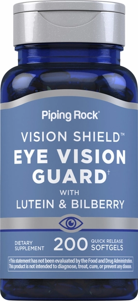 Lutein Bilberry Eye Vision Guard   Zeaxanthin, 200 Quick Release Softgels