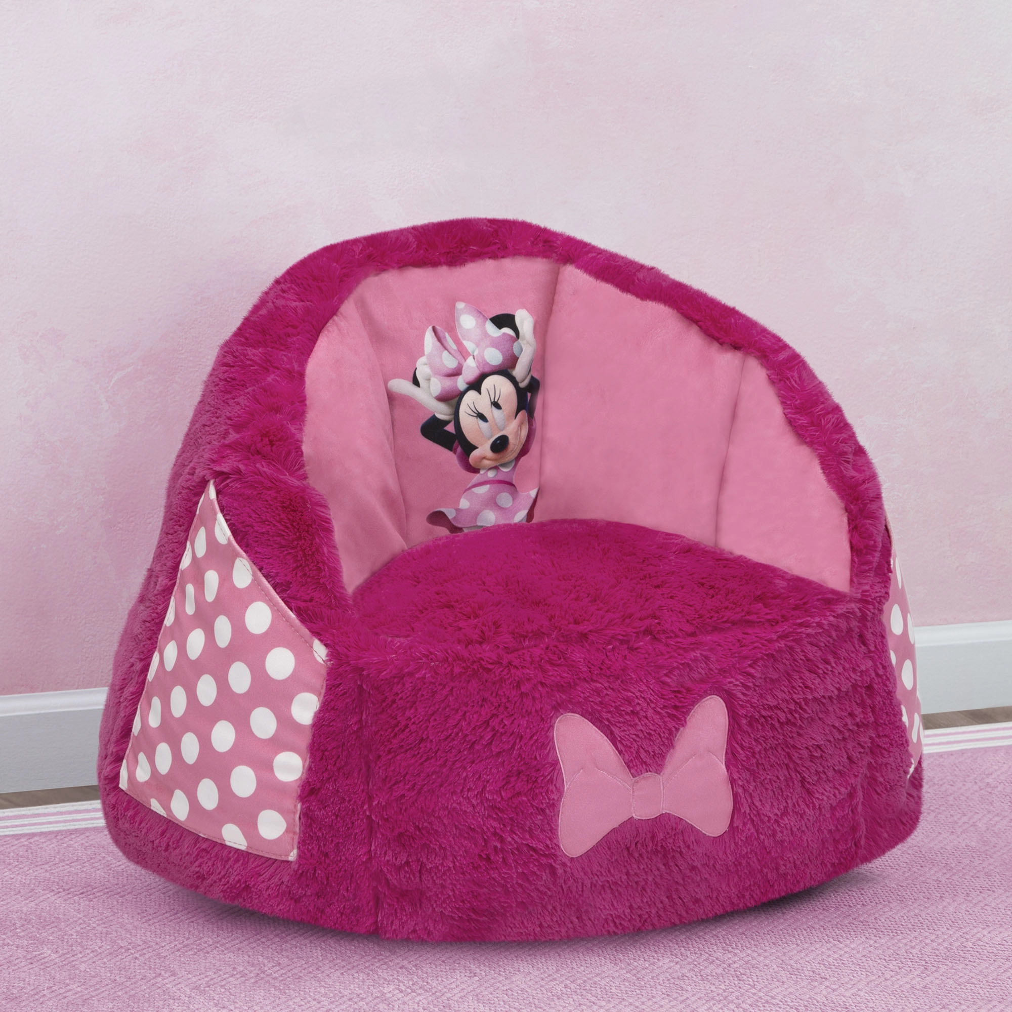 Minnie Mouse Cozee Fluffy Chair, Toddler Size (for Kids Up to 6 Years Old)