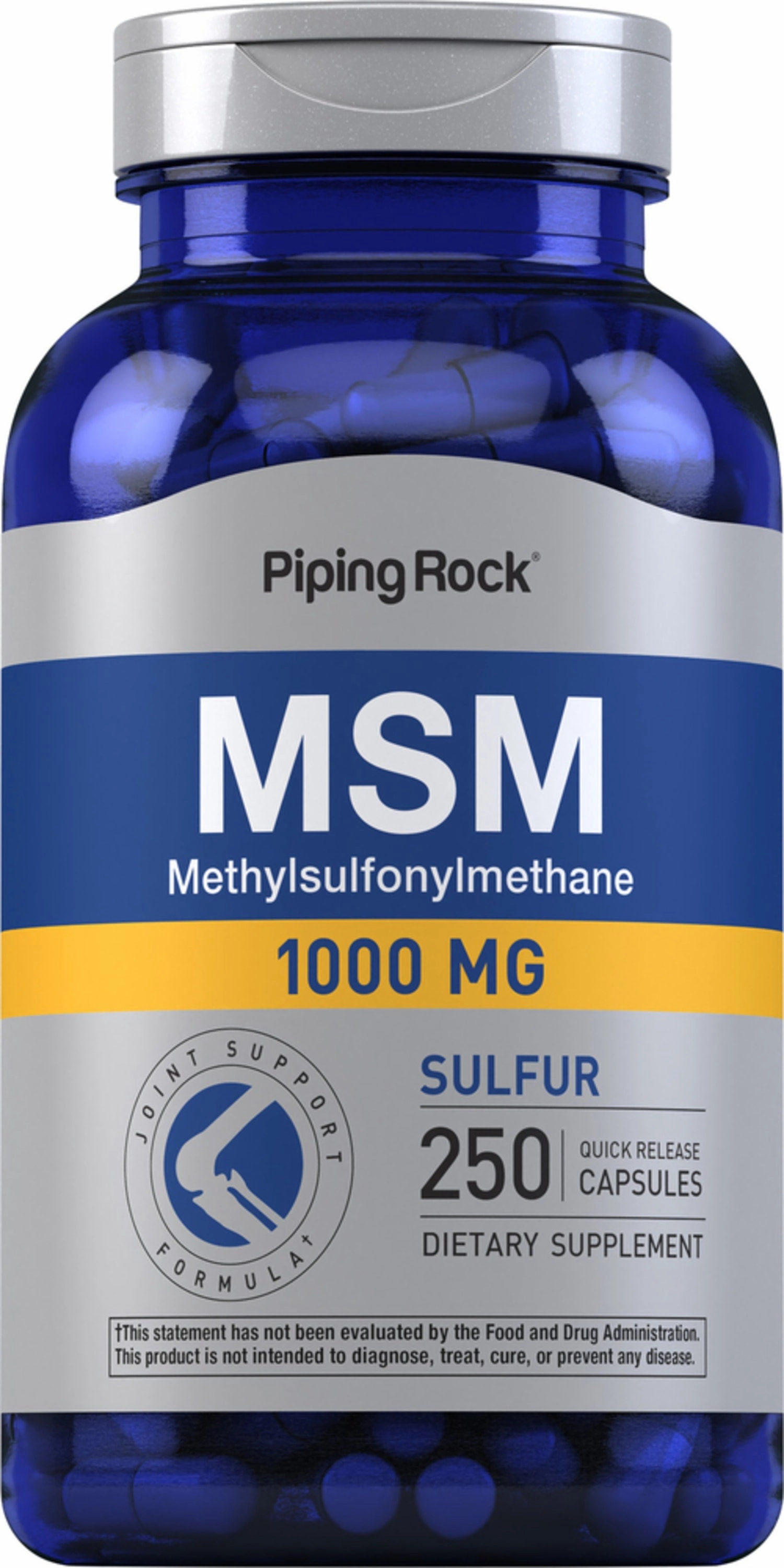 MSM   Sulfur, 1000 mg, 250 Quick Release Capsules