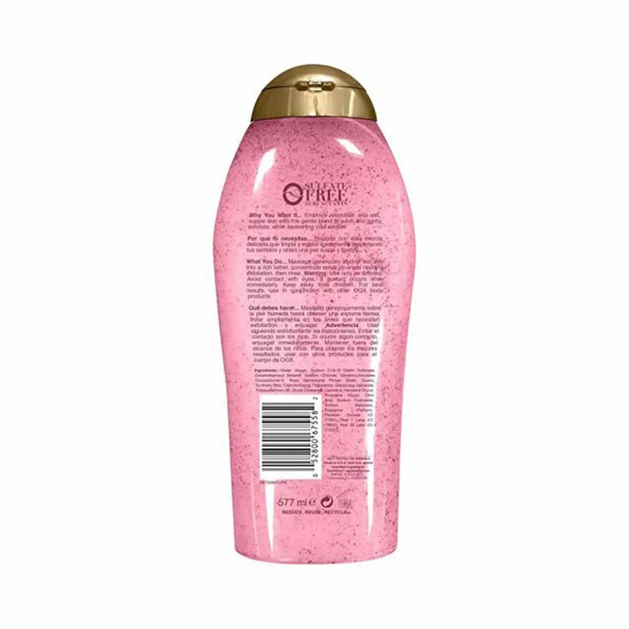OGX Scrub & Wash Sensitive Rose Water & Pink Sea Salt 577ml