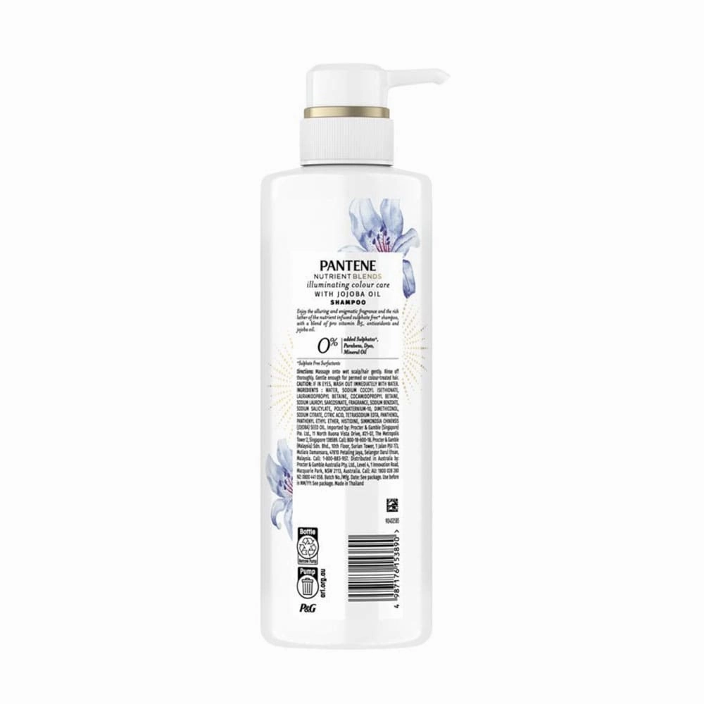 Pantene Shampoo Pro V Illuminating Colour Care Sulphate Free With Jojoba Oil 500ml
