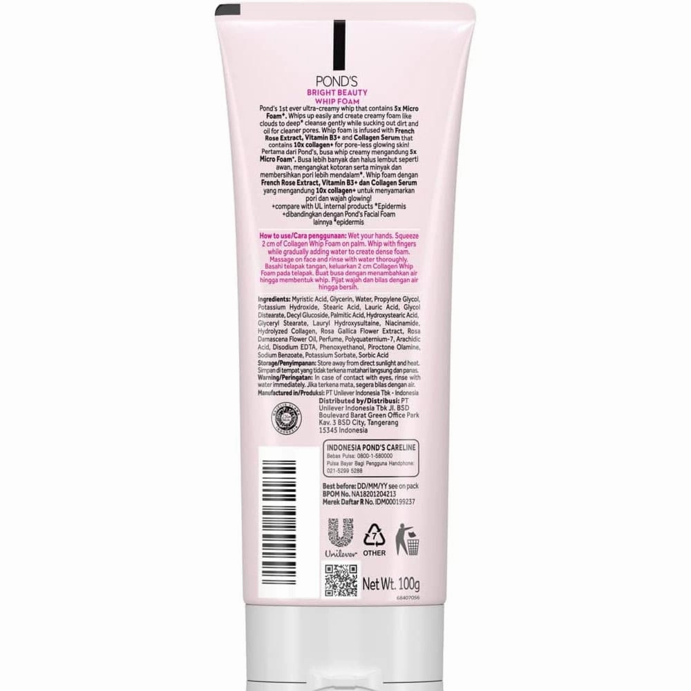 Ponds Bright Beauty Serum Whip Foam 100g