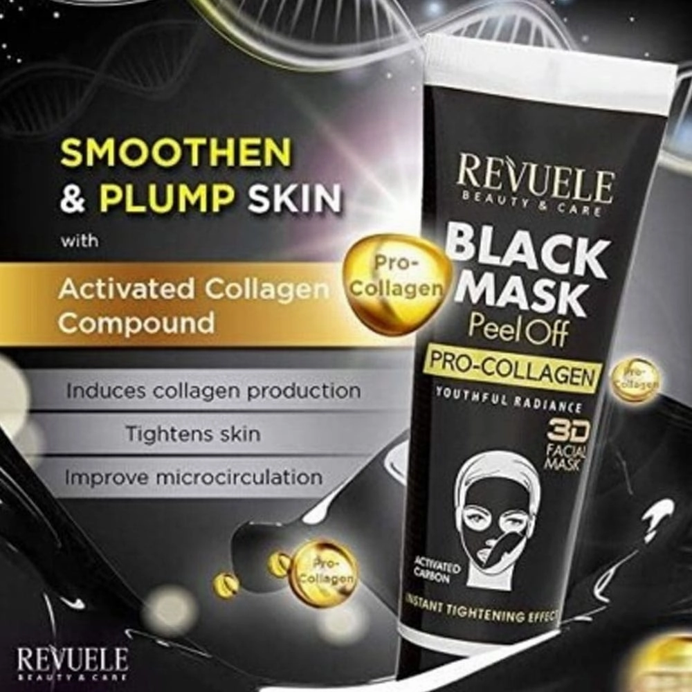 Revuele Black Mask Peel Off Pro Collagen 80ml