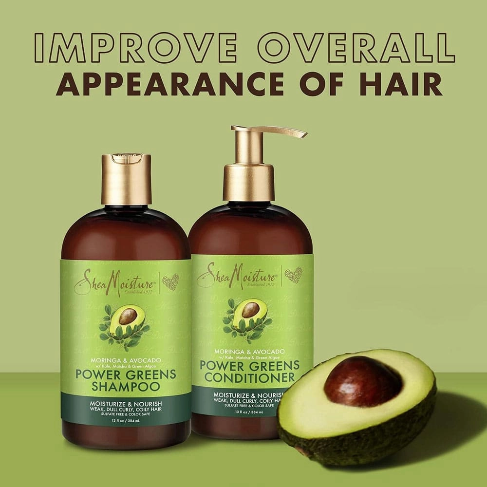 Shea Moisture Moringa & Avocado Power Greens Shampoo 384ml