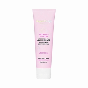 Sugar Baby Say Hello To Glow Detoxifying Pink Desert Clay Mask With Collagen Boosting Shitake 75g