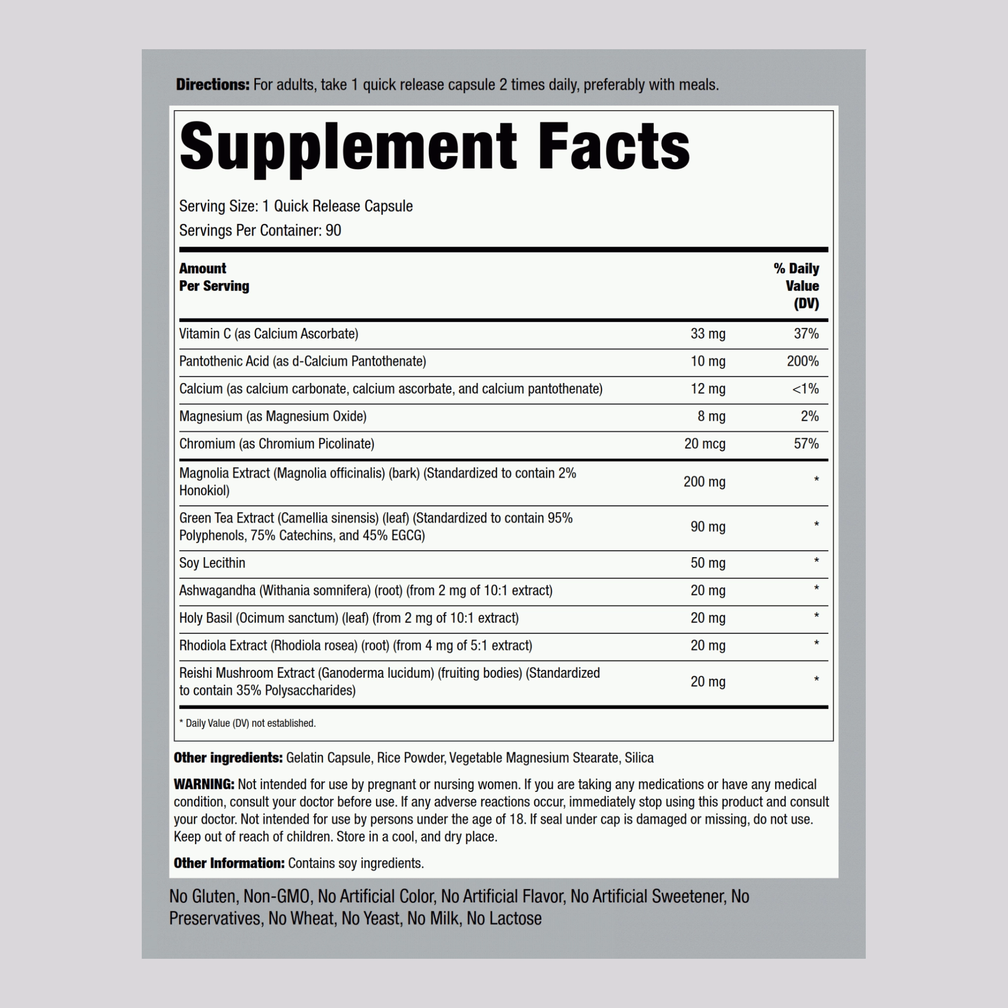 Super Cortisol Support, 90 Quick Release Capsules