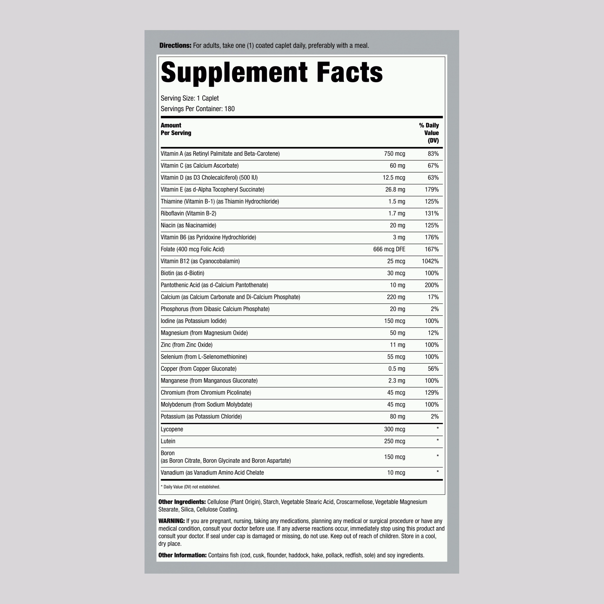 Super One Multi, 180 Coated Caplets