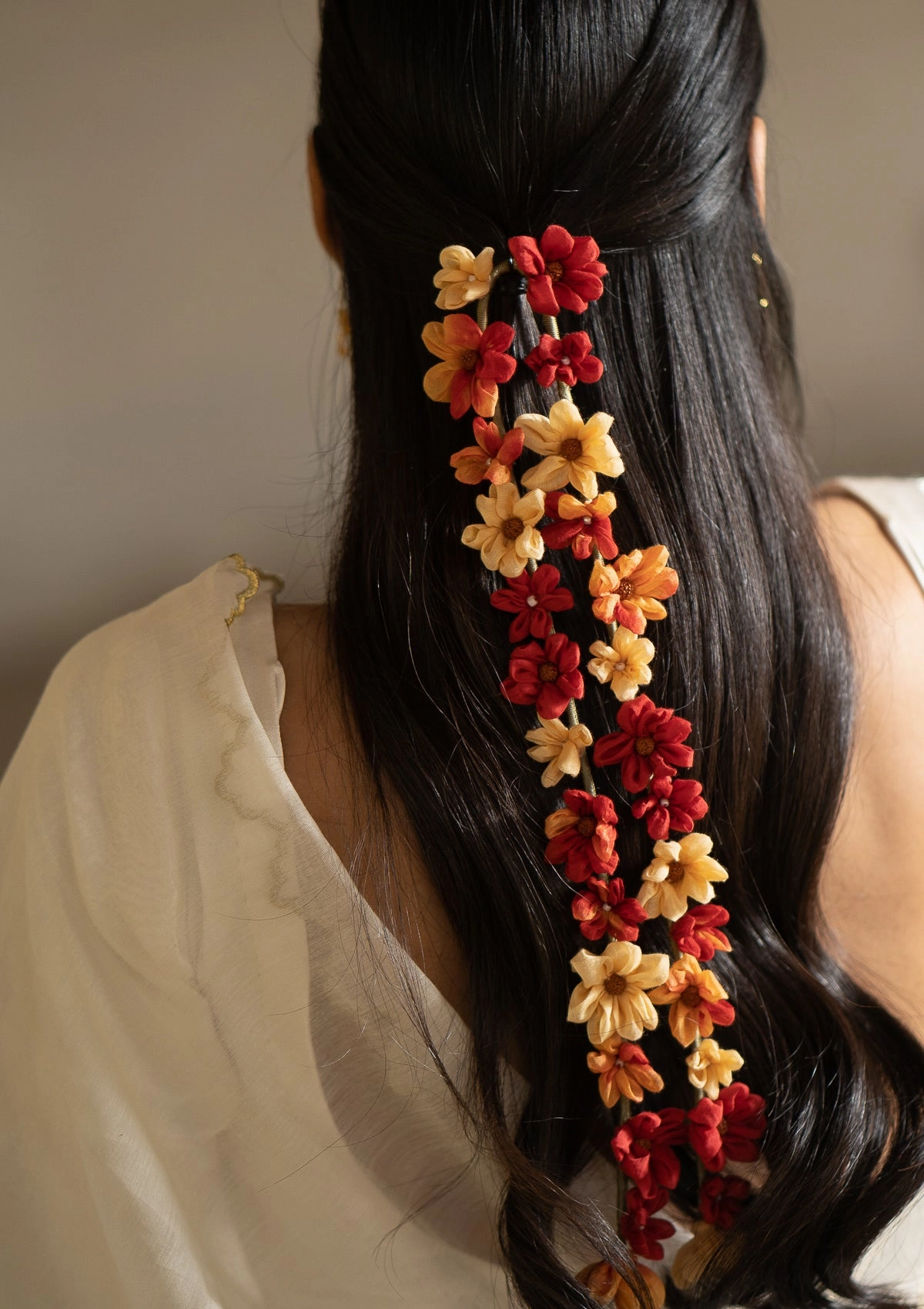 Tambura Red Flower Hair Accessory