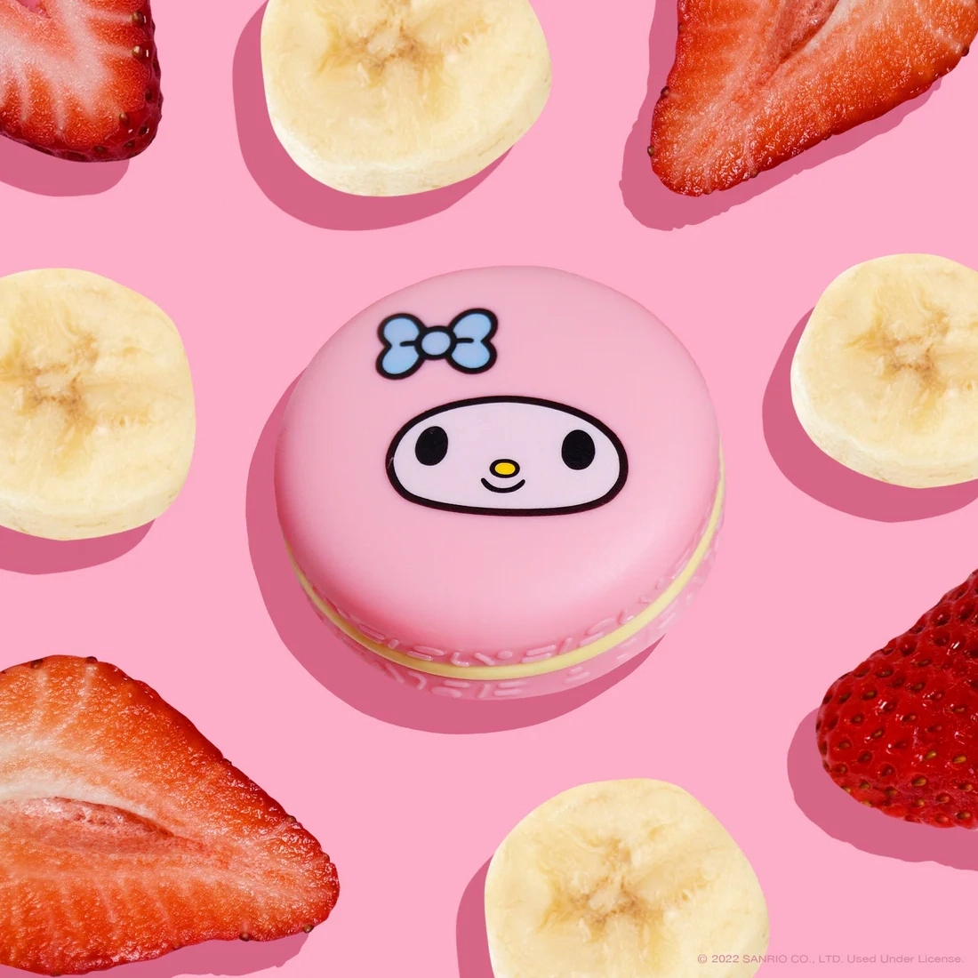 THE CREME SHOP- MY MELODY STRAWBERRY BANANA- MACARON LIP BALM- 1PC