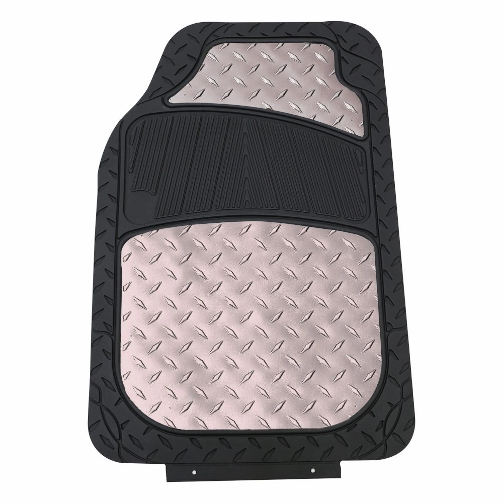 Trimmable ClimaProof High Quality Metallic Non-Slip Rubber Floor Mats - Full Set Gray