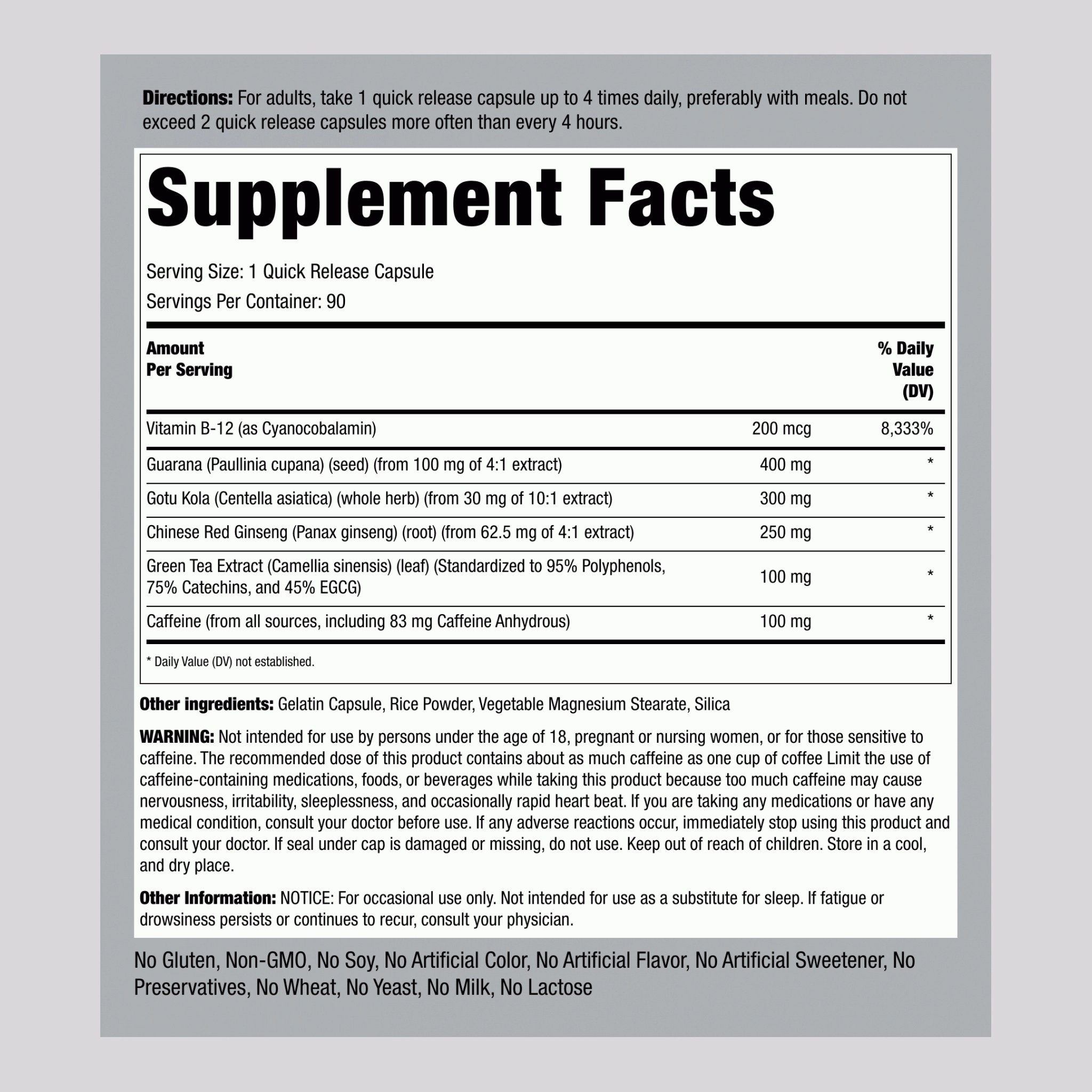 Ultra Energy Booster, 90 Quick Release Capsules, 2  Bottles